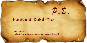 Puchard Dukász névjegykártya